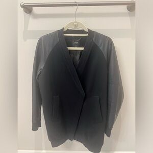 Joe’s Jeans (Collection) Jacket with lamb leather sleeves, Black Size Small